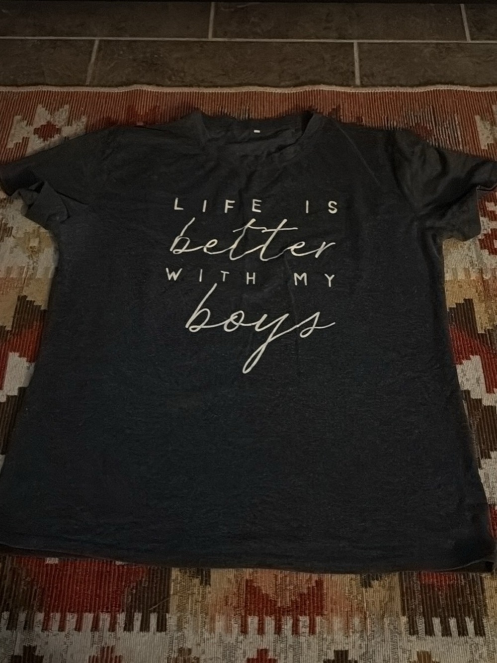 Life Is Better With My Boys Graphic Tee - Black